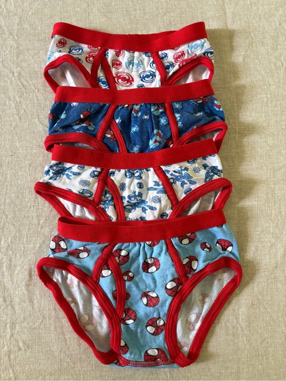 🦖 Toddler Boy Marvel Red-Trimmed Spider-Man & Patterned Cotton Briefs